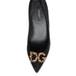 Dolce & Gabbana Black Amore Suede Bellucci Heels Pumps Shoes