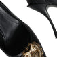 Dolce & Gabbana Black Leather Heart DEVOTION Pumps Shoes