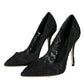 Dolce & Gabbana Black Taormina Lace Bellucci Pumps Shoes