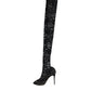 Dolce & Gabbana Black Stretch Socks Taormina Lace Boots Shoes