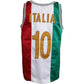 Dolce & Gabbana White Green Sleeveless Top Italian Flag Basket T-shirt