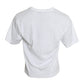 Dolce & Gabbana White Cotton Short Sleeve Crewneck T-shirt