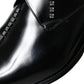 Dolce & Gabbana Black Leather Crystal Dress Formal Shoes