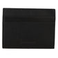 Billionaire Italian Couture Exquisite Black Leather Men's Wallet