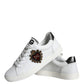 Dolce & Gabbana White Portofino Sacred Heart Sneakers Shoes