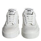 Dolce & Gabbana White Calfskin Leather Miami Low Top Sneakers Shoes