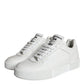 Dolce & Gabbana White Calfskin Leather Miami Low Top Sneakers Shoes