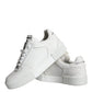 Dolce & Gabbana White Calfskin Leather Miami Low Top Sneakers Shoes