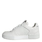 Dolce & Gabbana White Calfskin Leather Miami Low Top Sneakers Shoes