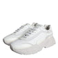 Dolce & Gabbana White DAYMASTER Calf Leather Sneakers Shoes