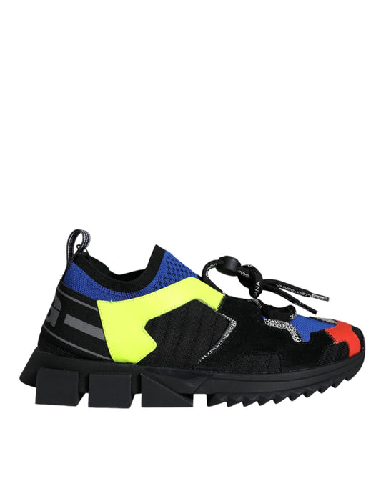 Dolce & Gabbana Multicolor Mesh Sorrento Trekking Sneakers Shoes