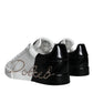 Dolce & Gabbana White Black Portofino Low Top Sneakers Shoes