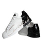 Dolce & Gabbana White Black Portofino Low Top Sneakers Shoes