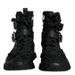 Dolce & Gabbana Black Nylon High Top Sorrento Sneakers Shoes