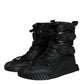 Dolce & Gabbana Black Nylon High Top Sorrento Sneakers Shoes