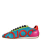 Dolce & Gabbana Multicolor Leather Logo Casual Sneakers Shoes