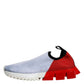 Dolce & Gabbana Red White Logo Sorrento Sneakers Shoes