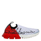 Dolce & Gabbana Red White Logo Sorrento Sneakers Shoes