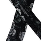 Dolce & Gabbana Black Floral Print Silk Adjustable Men Tie