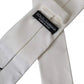 Dolce & Gabbana White Silk Classic Adjustable Men Tie