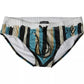 Dolce & Gabbana Multicolor Stripes Logo Beachwear Brief Swimwear