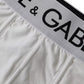 Dolce & Gabbana White Logo Cotton Stretch Brando Slip Underwear