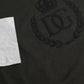 Dolce & Gabbana Gray Logo Cotton Crew Neck Pullover Sweater