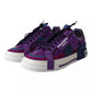 Dolce & Gabbana Purple Leather Low Top Sneakers Men Shoes