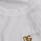 Dolce & Gabbana White Metal DG Logo Cotton Short Sleeves T-shirt