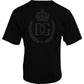 Dolce & Gabbana Black Logo Embossed Cotton Crew Neck T-shirt