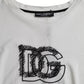 Dolce & Gabbana White Logo Round Neck Short Sleeves T-shirt