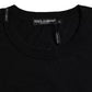 Dolce & Gabbana Black Logo Embossed Cotton Crew Neck T-shirt