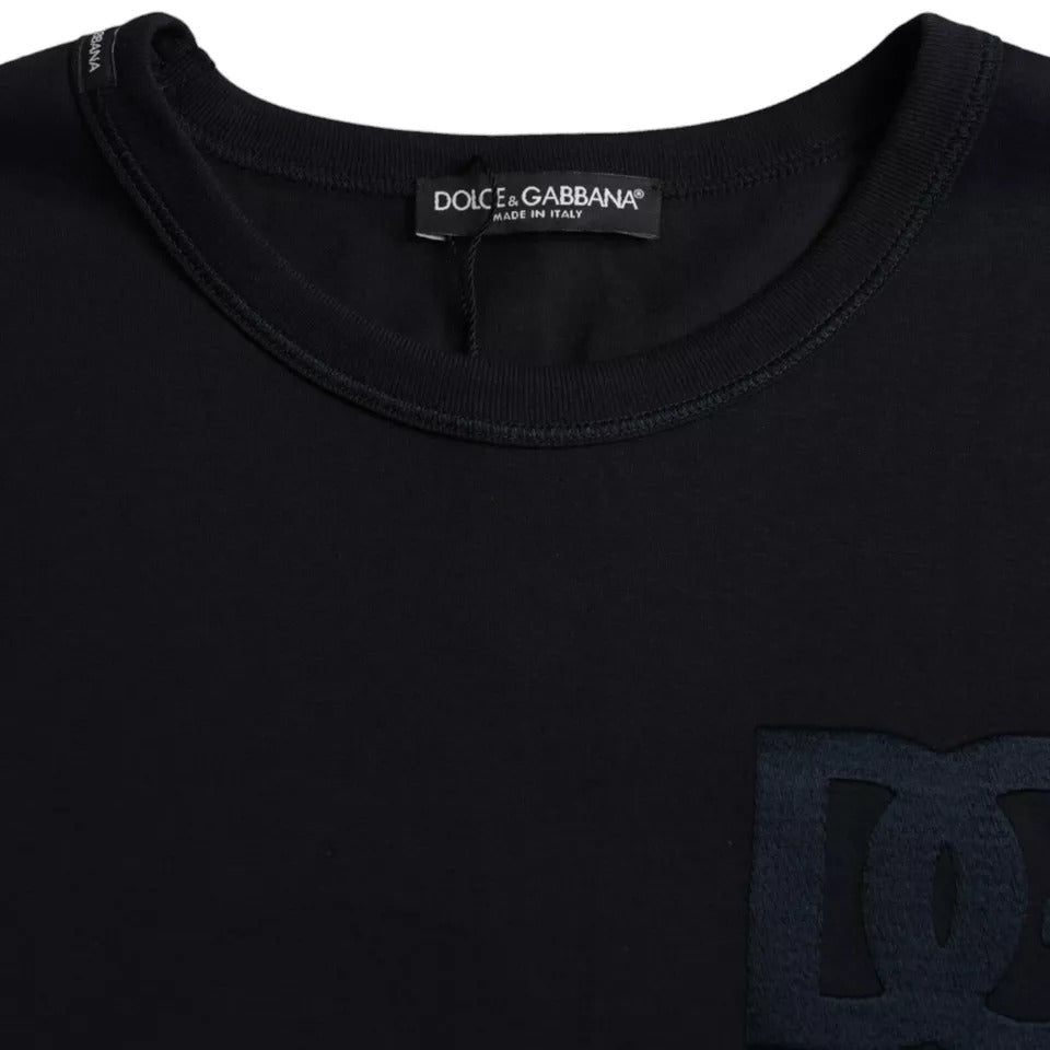 Dolce & Gabbana Black Logo Round Neck Short Sleeves T-shirt