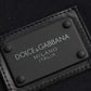 Dolce & Gabbana Black Cotton Logo Plaque Round Neck T-shirt