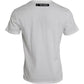 Dolce & Gabbana White Graphic Print Cotton Crew Neck T-shirt