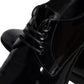 Dolce & Gabbana Black Calfskin Leather Derby Men Dress Shoes