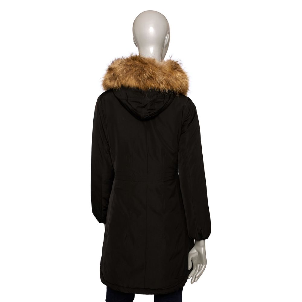 Baldinini Trend Black Polyester Jackets & Coat