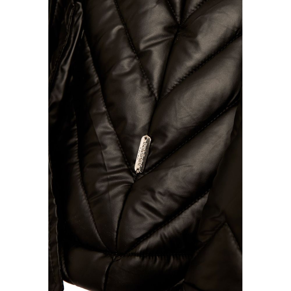 Baldinini Trend Black Polyester Jackets & Coat