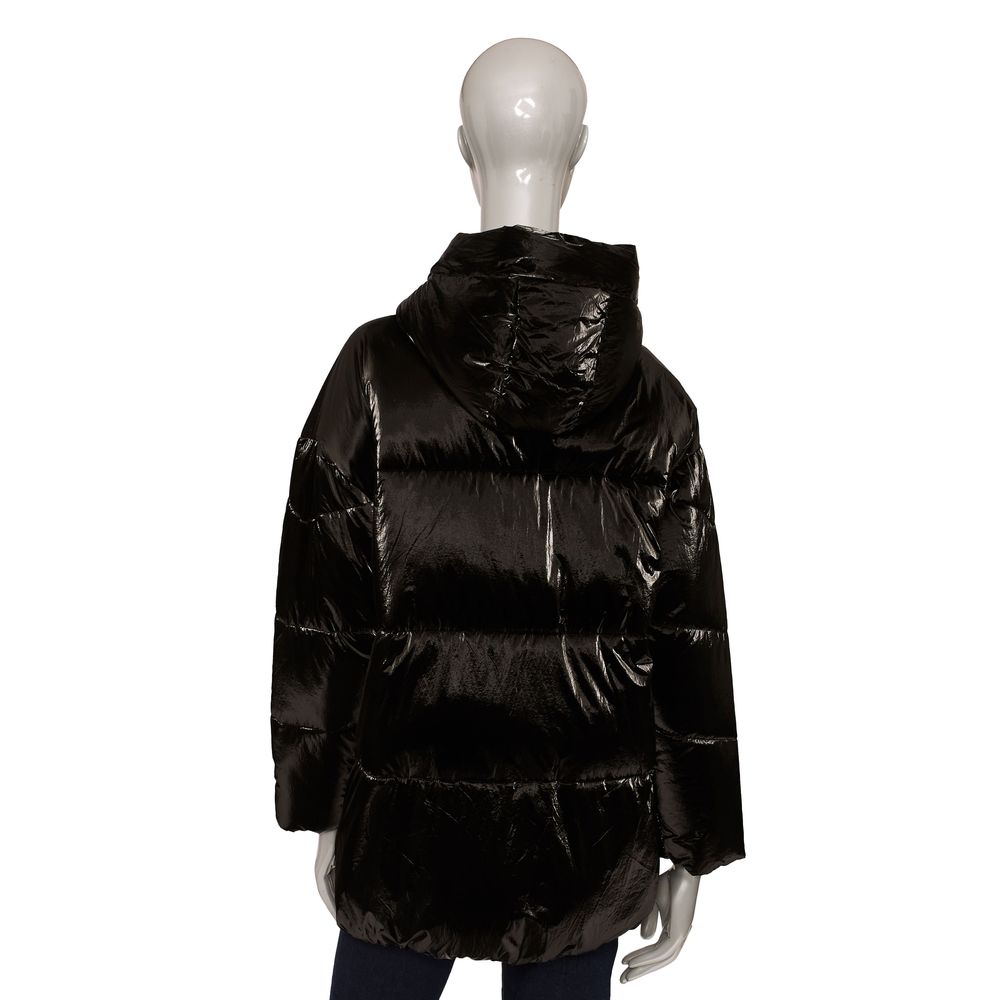 Baldinini Trend Black Polyester Jackets & Coat