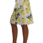 Dolce & Gabbana Lemon Print Fringe Pencil Skirt