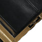 Dolce & Gabbana Bordeaux Black Velvet Gold Frame Clutch Evening Purse Bag