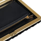 Dolce & Gabbana Bordeaux Black Velvet Gold Frame Clutch Evening Purse Bag