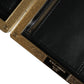Dolce & Gabbana White Leather Gold Frame Clutch Evening Party Purse Bag