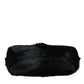 Dolce & Gabbana Black Fur Handbag Clutch Purse Pouch Bag