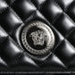 Versace Black Quilted Lambskin Leather Crossbody Shoulder Bag