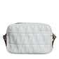 Versace White Quilted Nappa Leather Crossbody Shoulder Bag