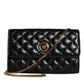 Versace Black Quilted Nappa Leather Crossbody Shoulder Bag