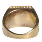 Dolce & Gabbana Gold Plated 925 Silver Red Crystal Ring