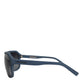 Dolce & Gabbana Blue Metal Frame Rubber Skin Polarized Mirror Lens Sunglasses