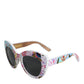 Dolce & Gabbana Multicolor Wood Crystal Brass Frame Floral Hand Paint Sunglasses